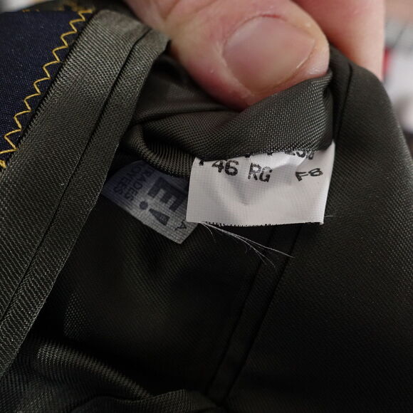 VINTAGE BROOKS BROTHERS USA MADE TWEED HERRINGBONE SPOT COAT MENS SZ 46R 46 REG - Picture 8 of 8